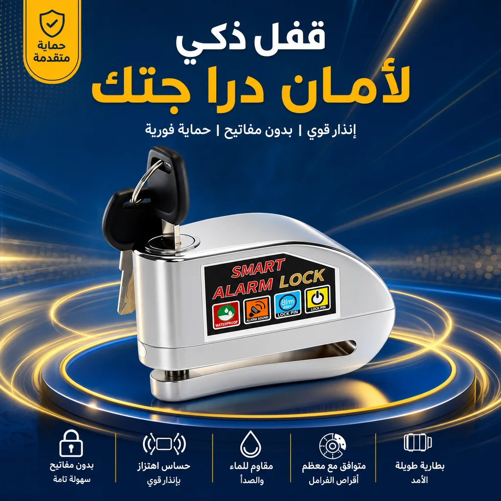 قفل الدراجة الذكي مزود بقفل