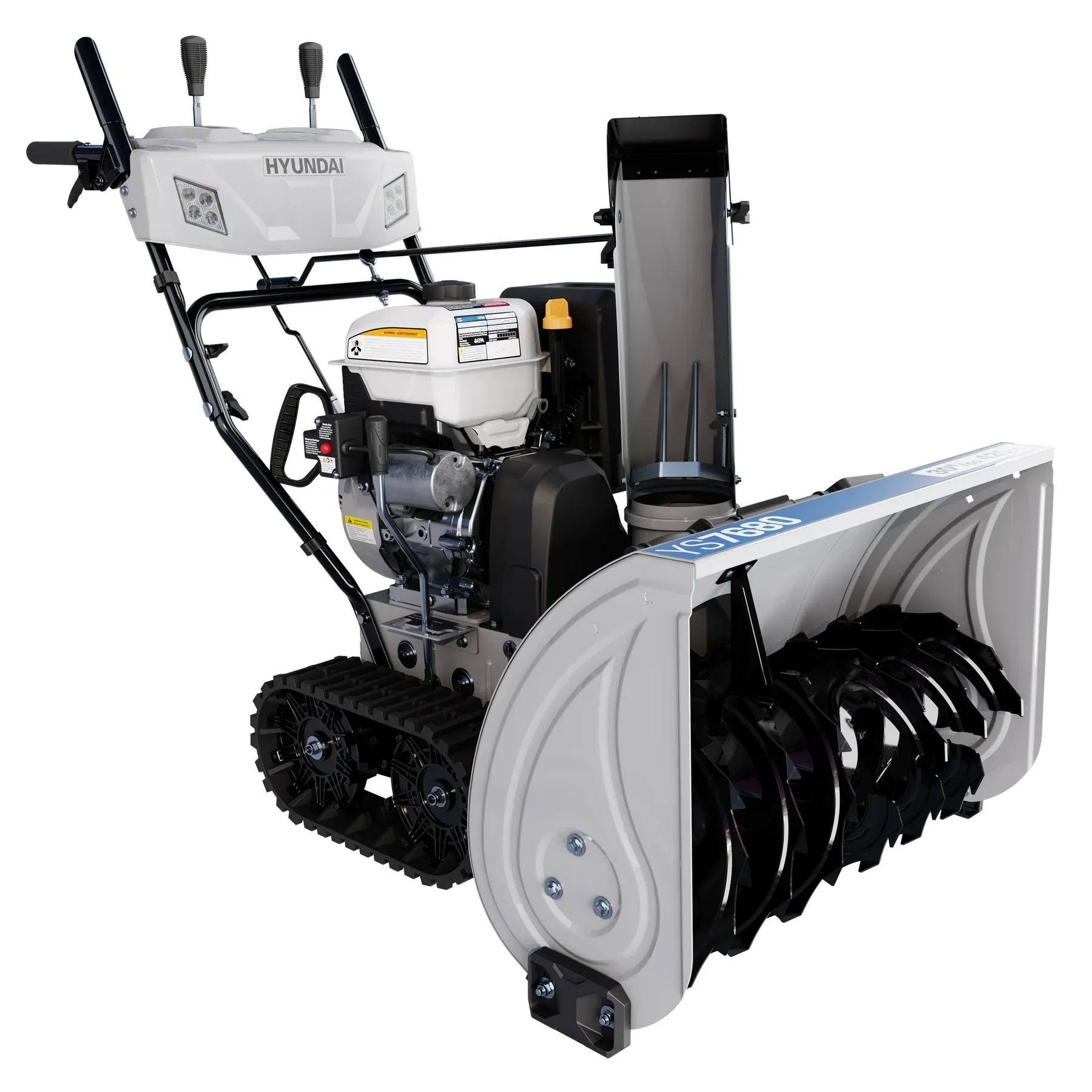Hyundai YS7680 30 in. 420cc Two-Stage Tracked Electric Start Gas Snow Blower with Power Steering M02387