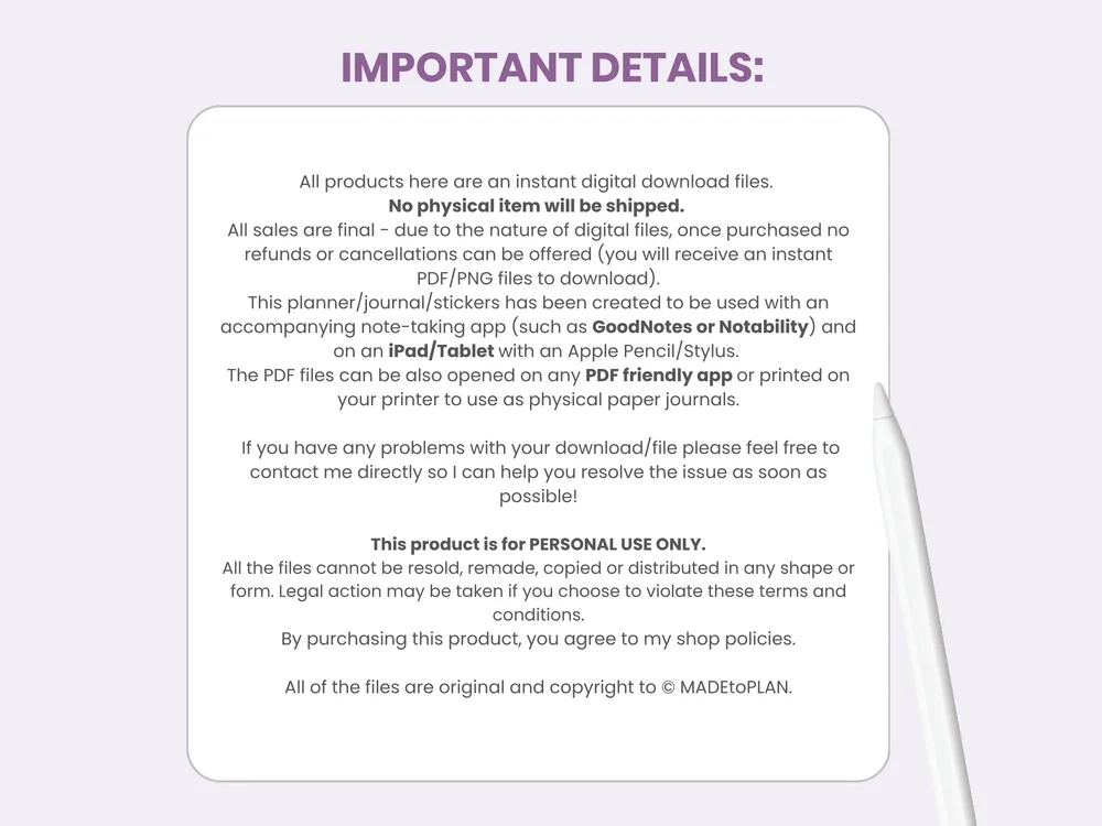 2026-2027 Planner LILAC Tabs