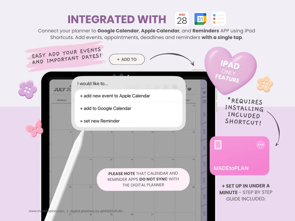 2026-2027 Planner LILAC Tabs