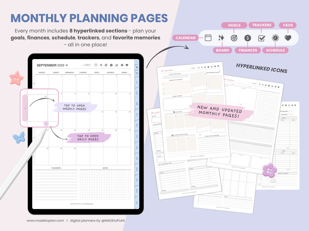 2026-2027 Planner BLUE Tabs