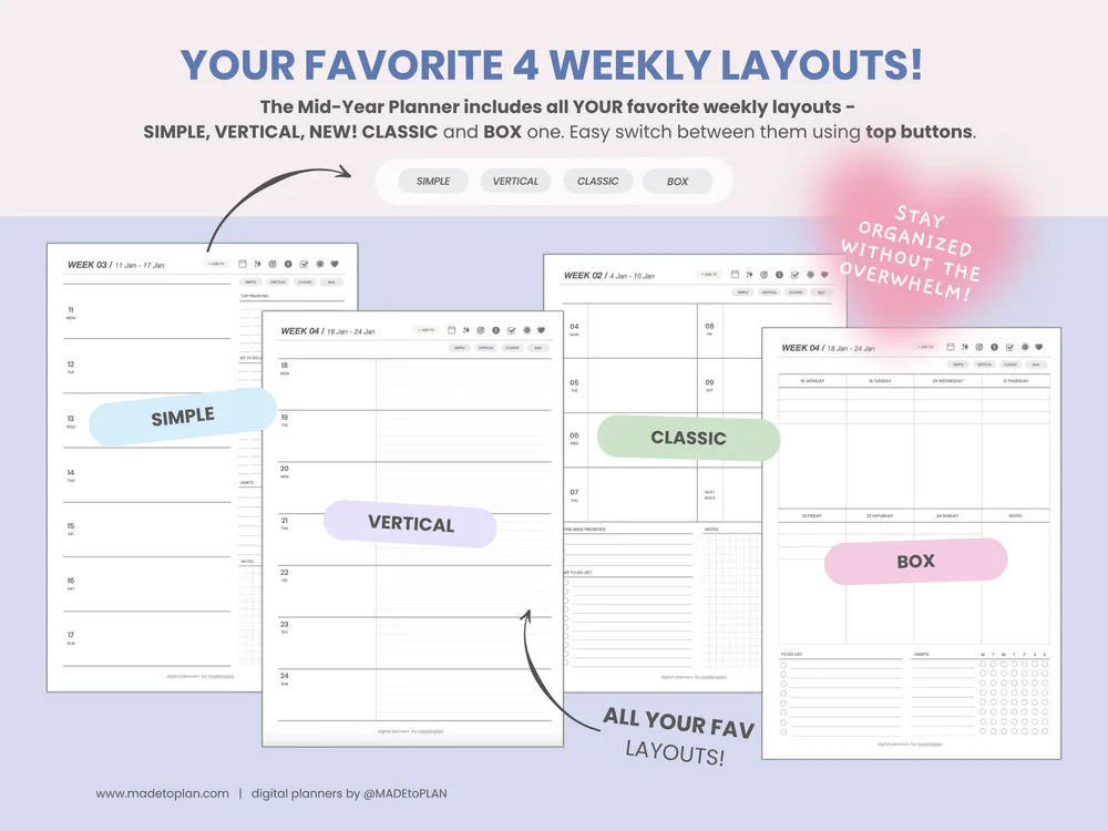 2026-2027 Planner BLUE Tabs