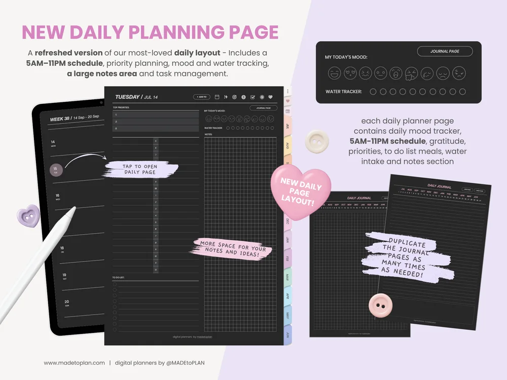 2026-2027 Planner DARK MODE