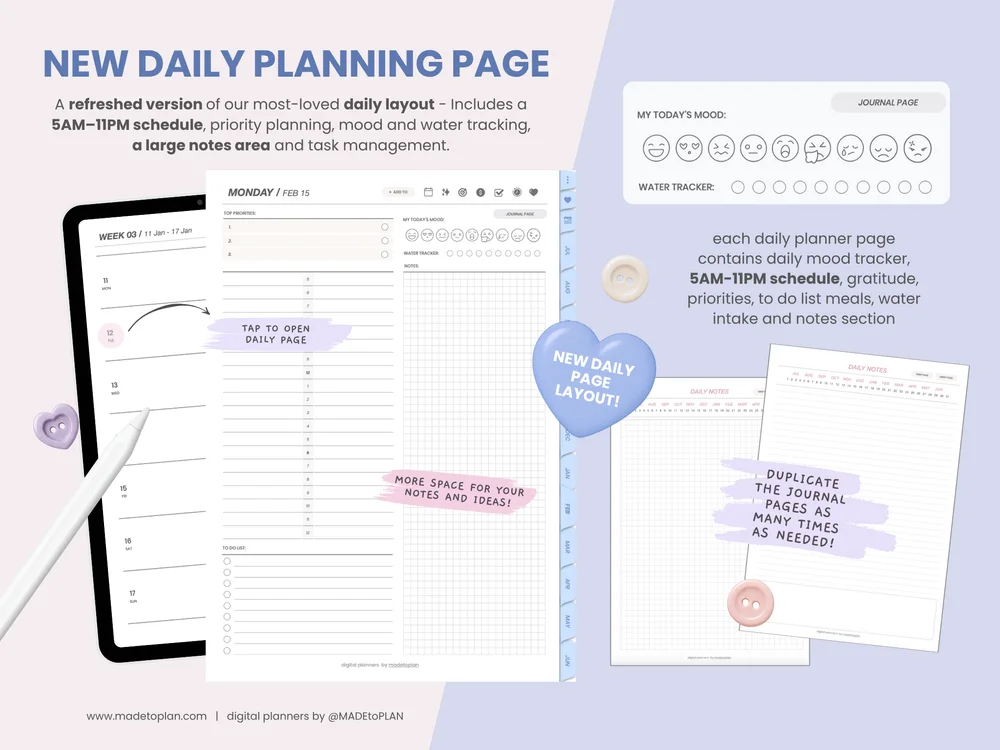 2026-2027 Planner BLUE Tabs