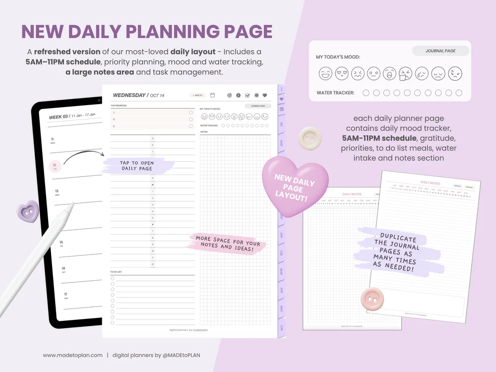 2026-2027 Planner LILAC Tabs