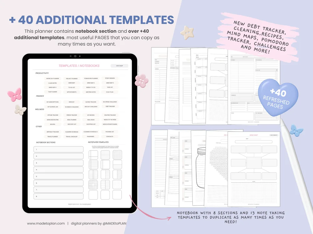 2026-2027 Planner BLUE Tabs
