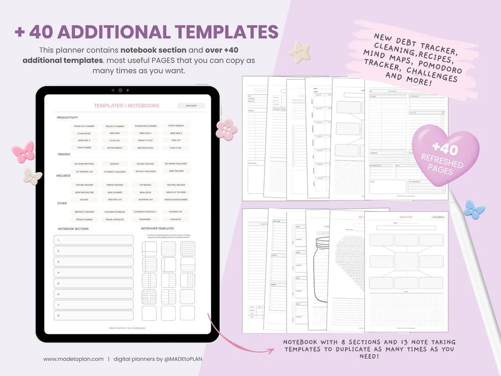 2026-2027 Planner LILAC Tabs
