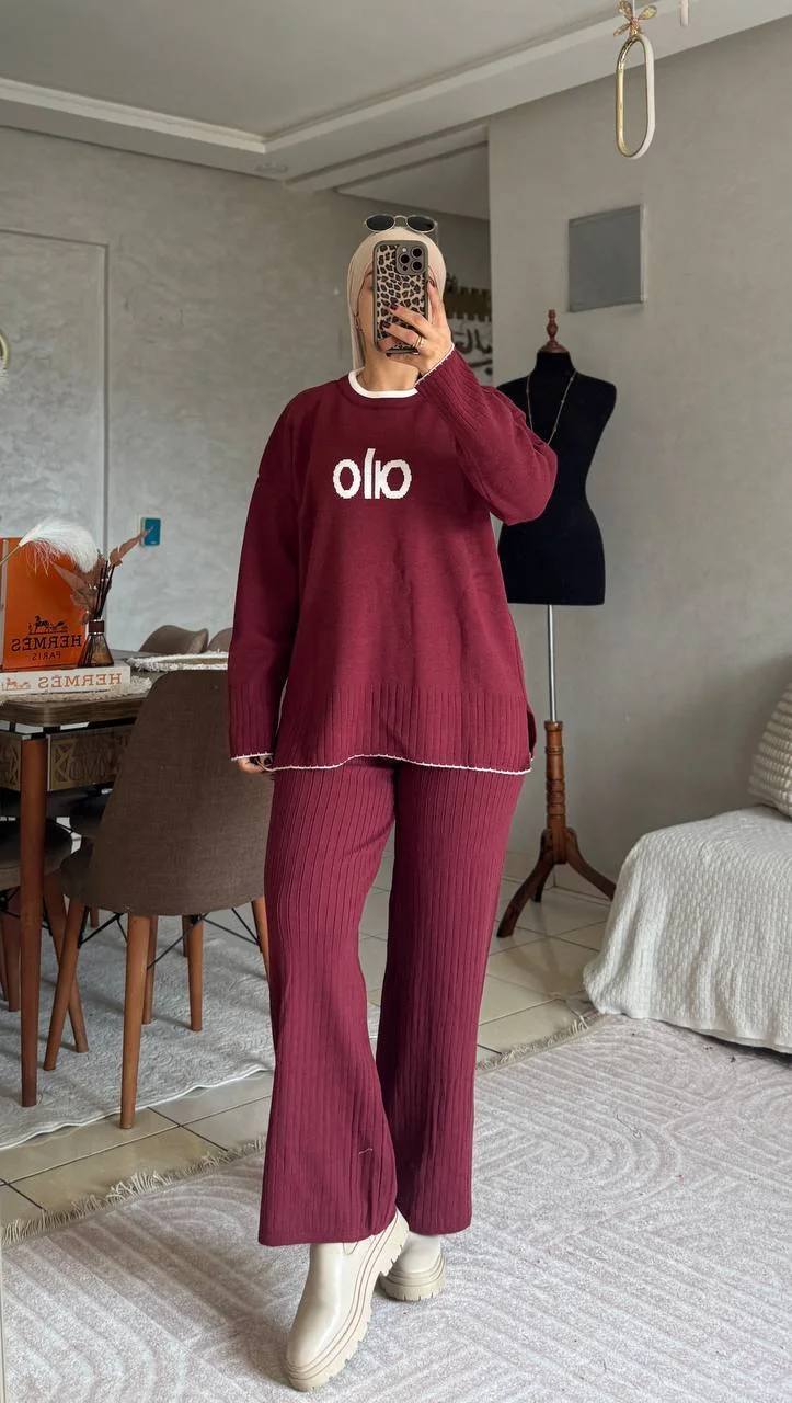Ensemble 2 Pièces en Maille Chic — Élégance & Confort