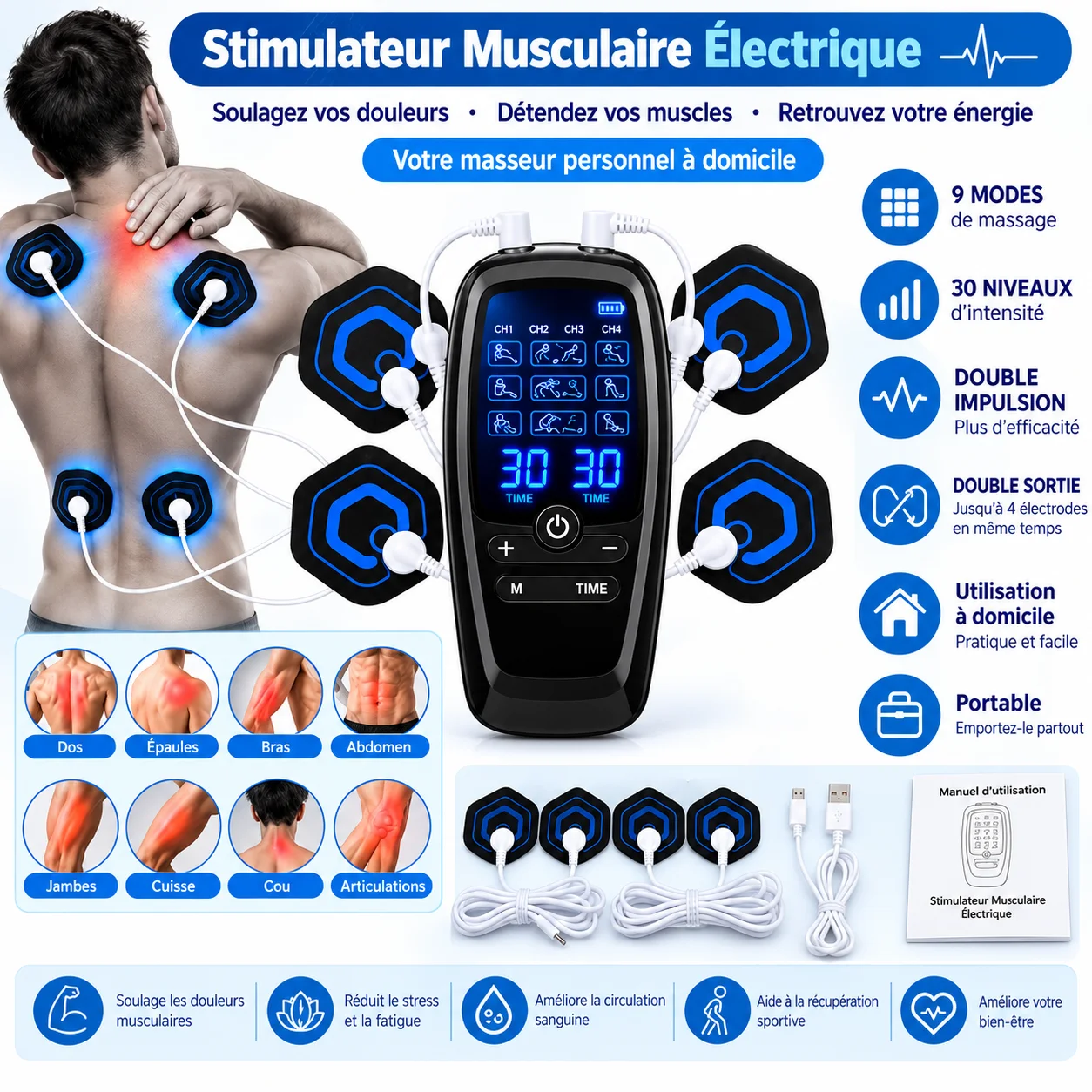 stimulateur musculaire électrique