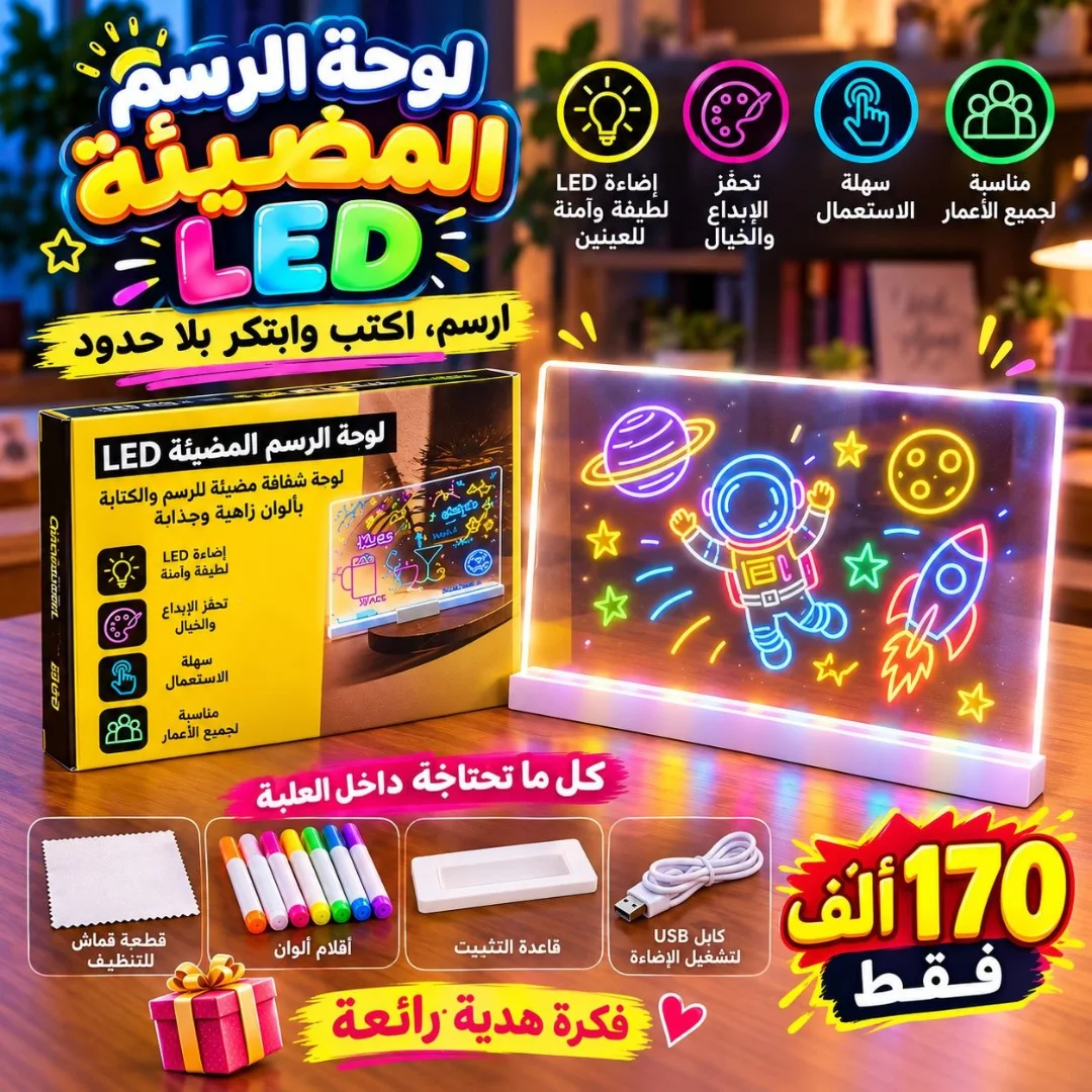 LED لوحة الرسم و الكتابة المضيئة