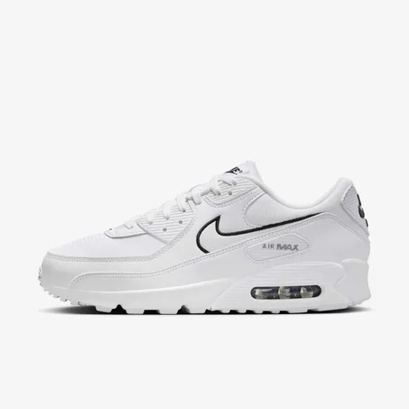 Nike Air Max 90 dans le coloris White / Black Outlined Swoosh