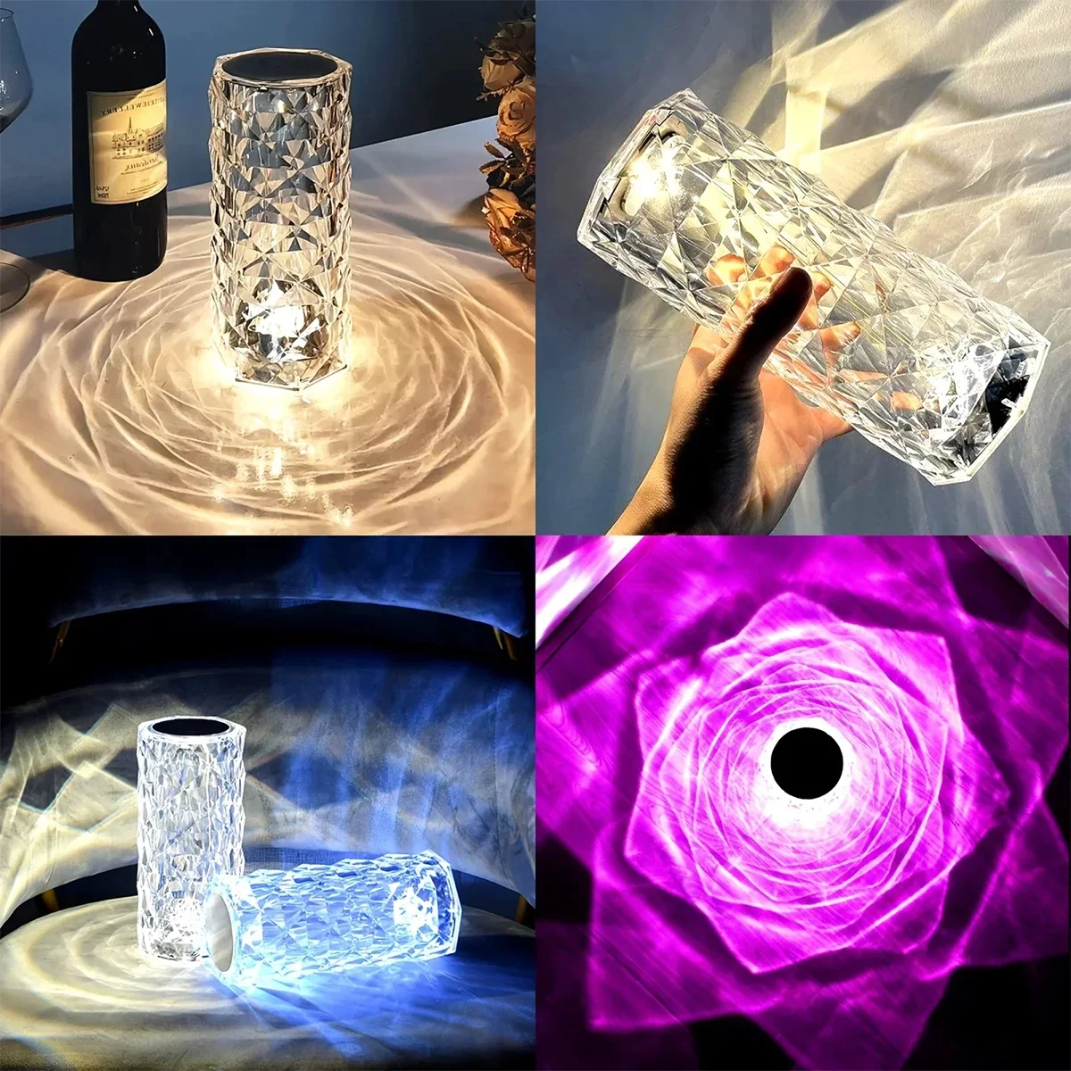 Lampe rose مصباح يعمل باللمس