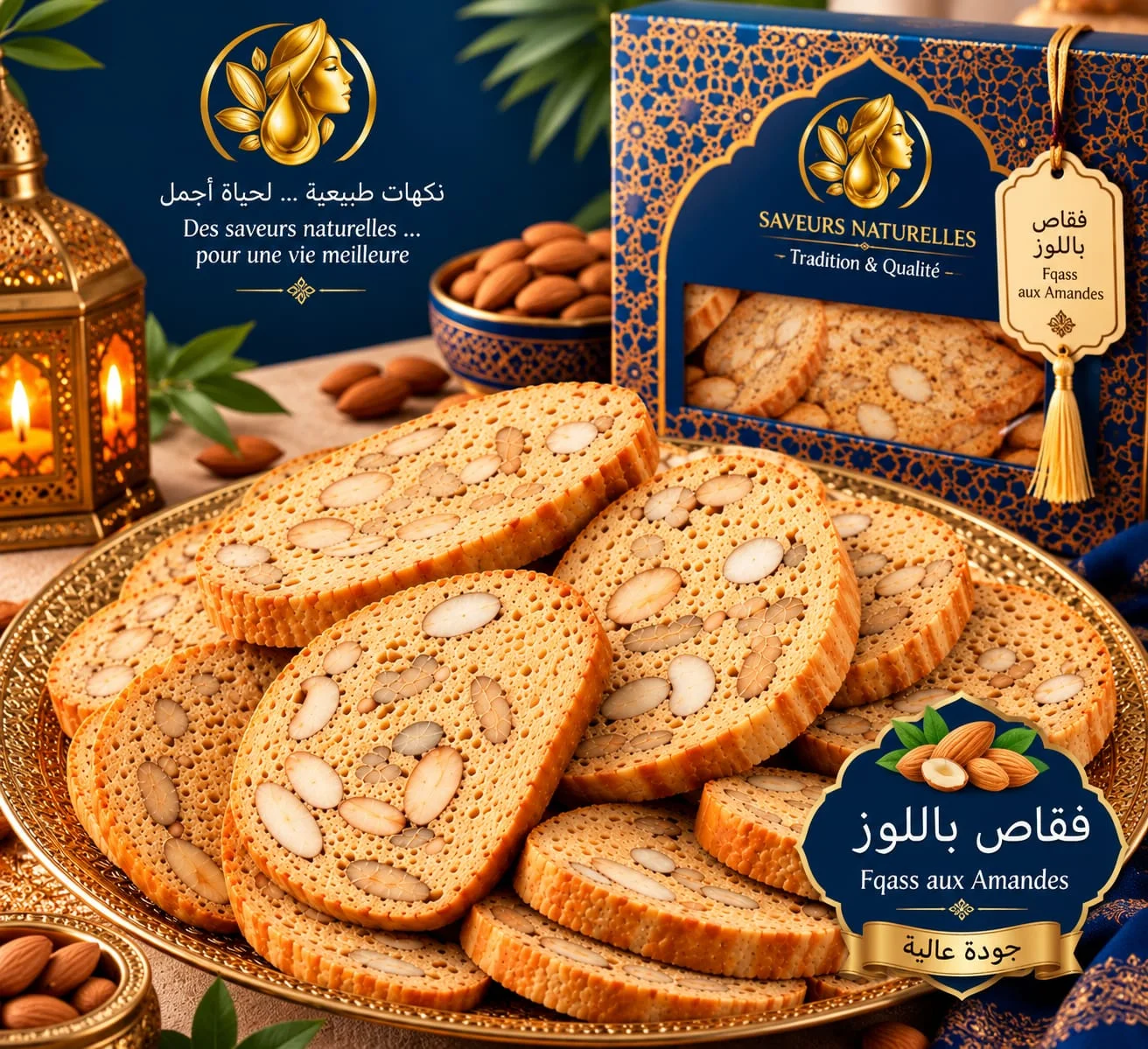 الفقاص باللوز  Fekkas aux amandes