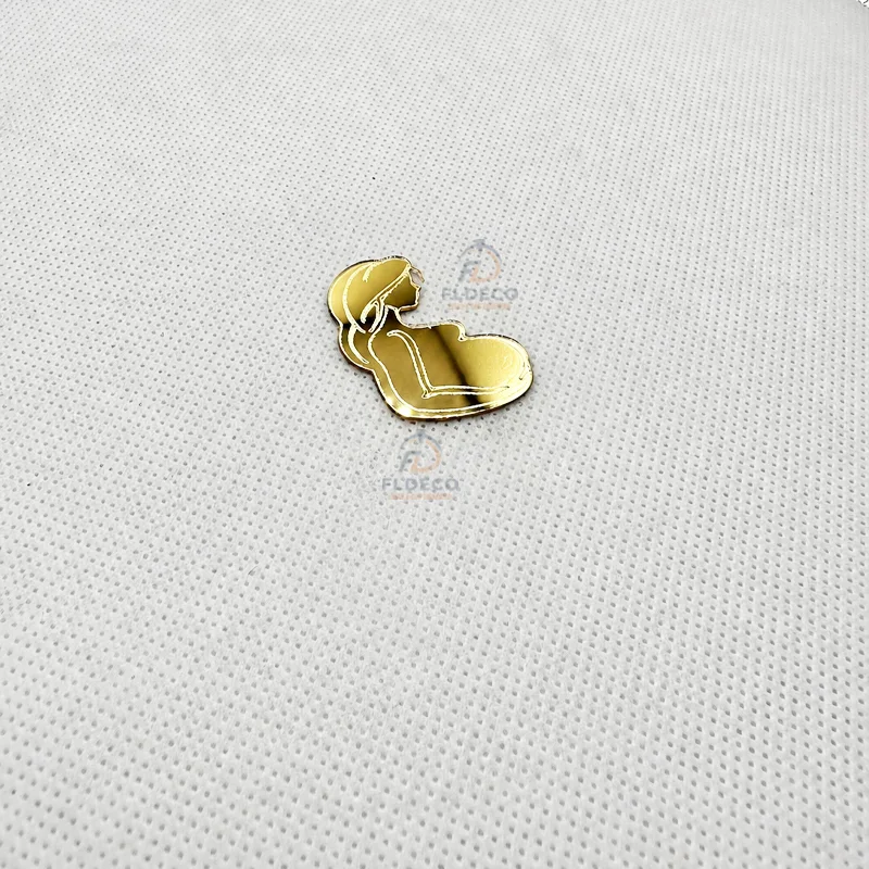 Pastilles Dorées "Femme Enceinte" – Décoration Naissance & Baby Shower | Lot de 100 pcs