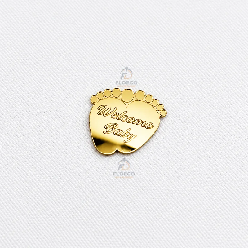 Pastilles Dorées " Welcome Baby" – Décoration Naissance & Baby Shower | Lot de 100 pcs