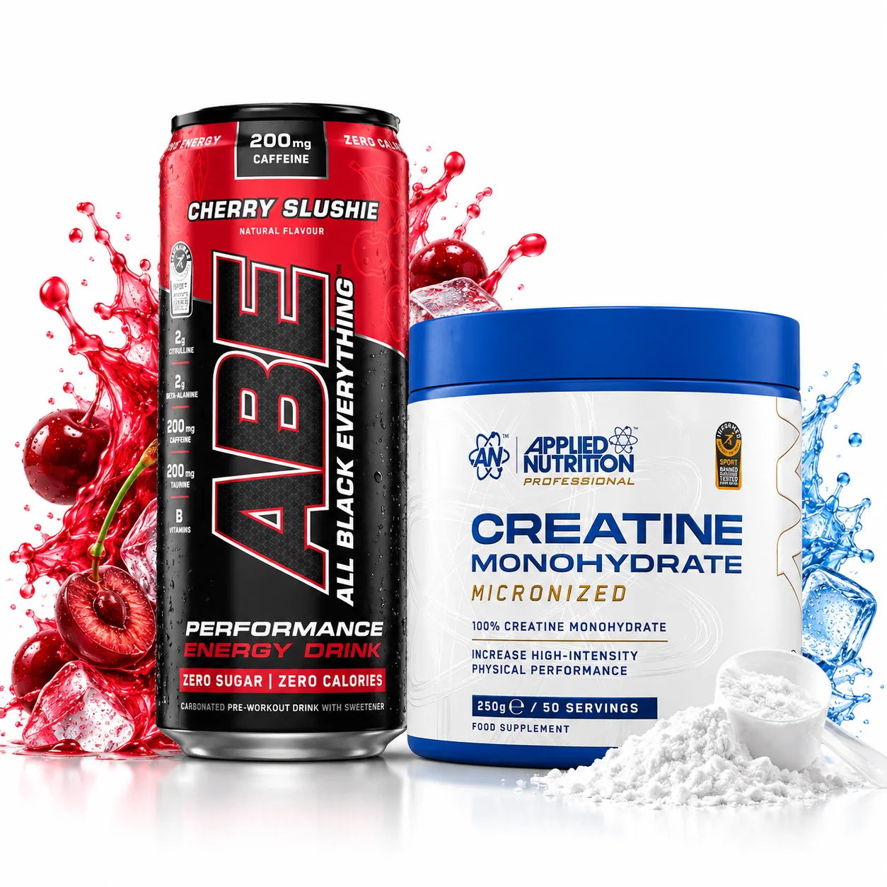 Pack Performance – Créatine Applied Nutrition + ABV Energy Drink