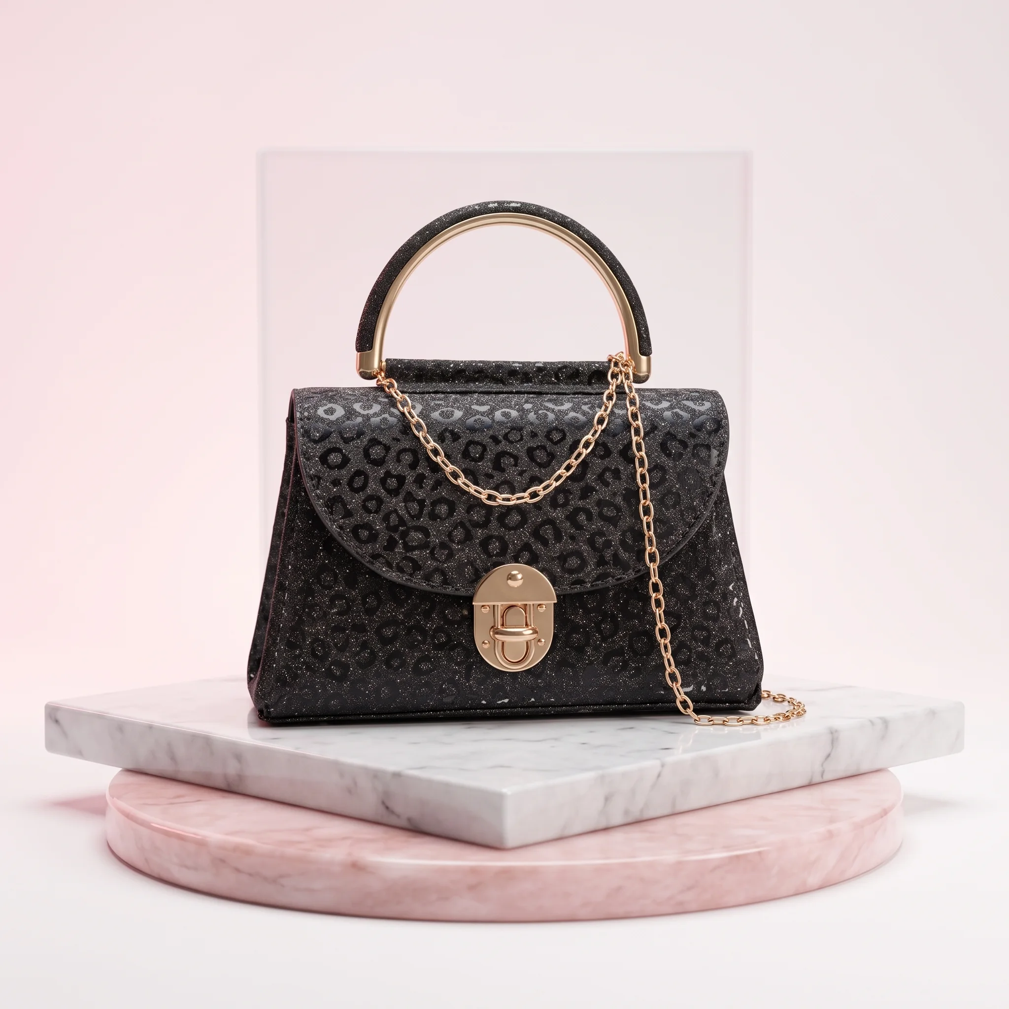 Aura Léopard : Le Sac à Main Scintillant au Luxe Audacieux