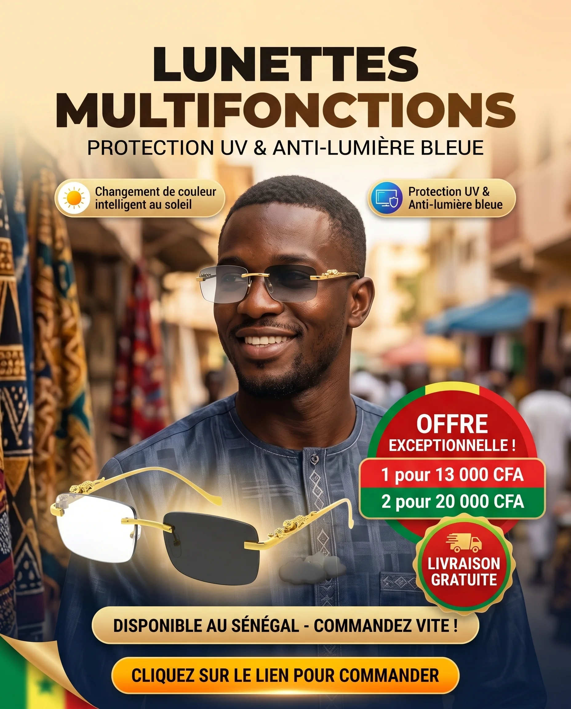 Lunettes Photochromiques Jaguar Premium - Protection UV400