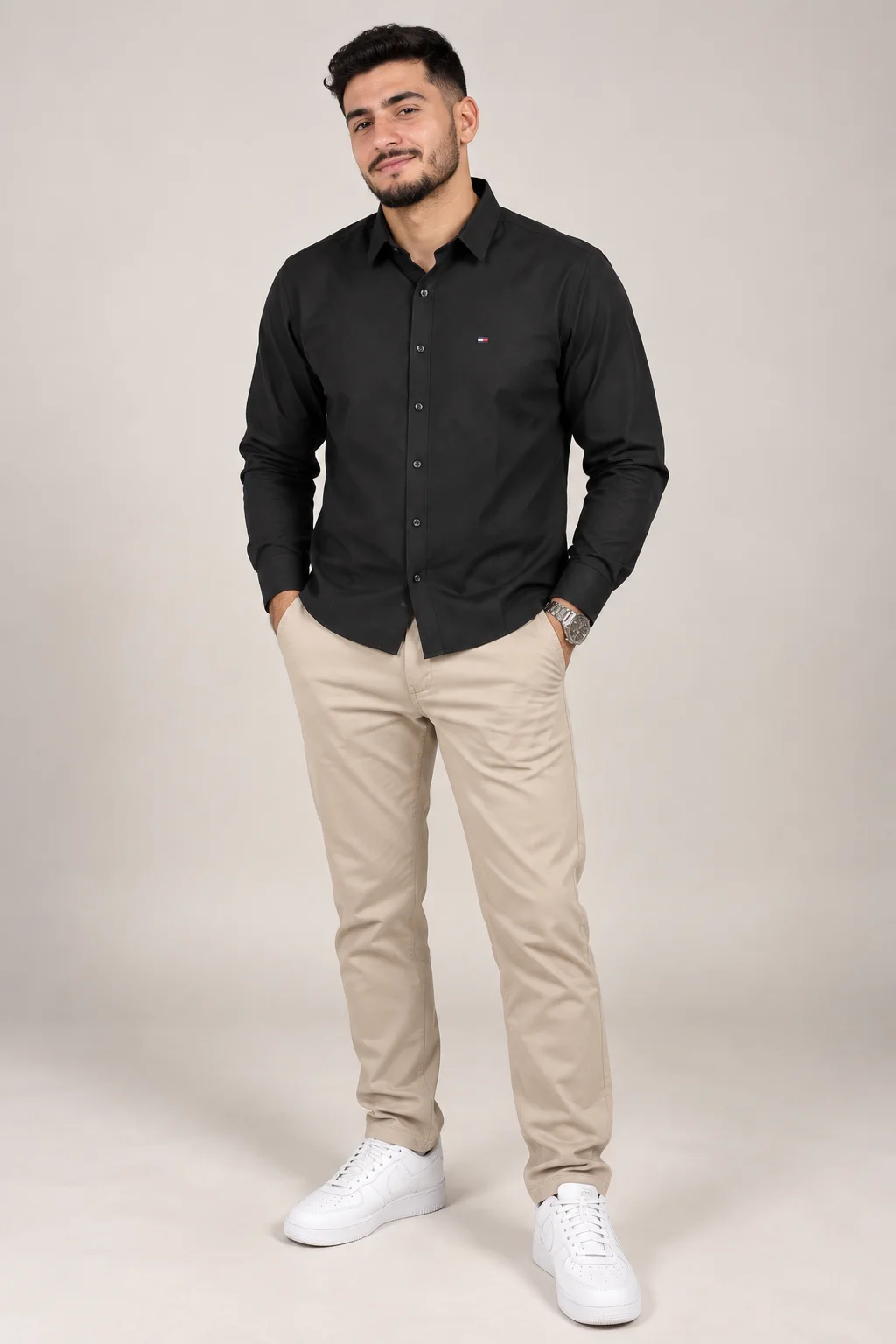 Chemise Tommy Oxford coton piqué