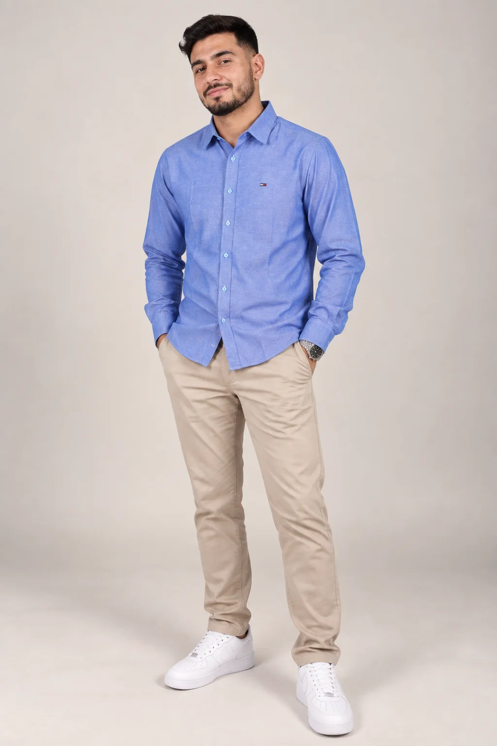Chemise Tommy Oxford coton piqué