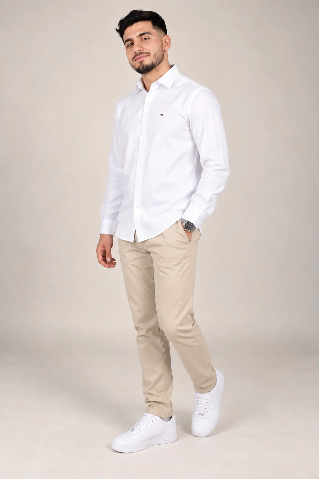 Chemise Tommy Oxford coton piqué