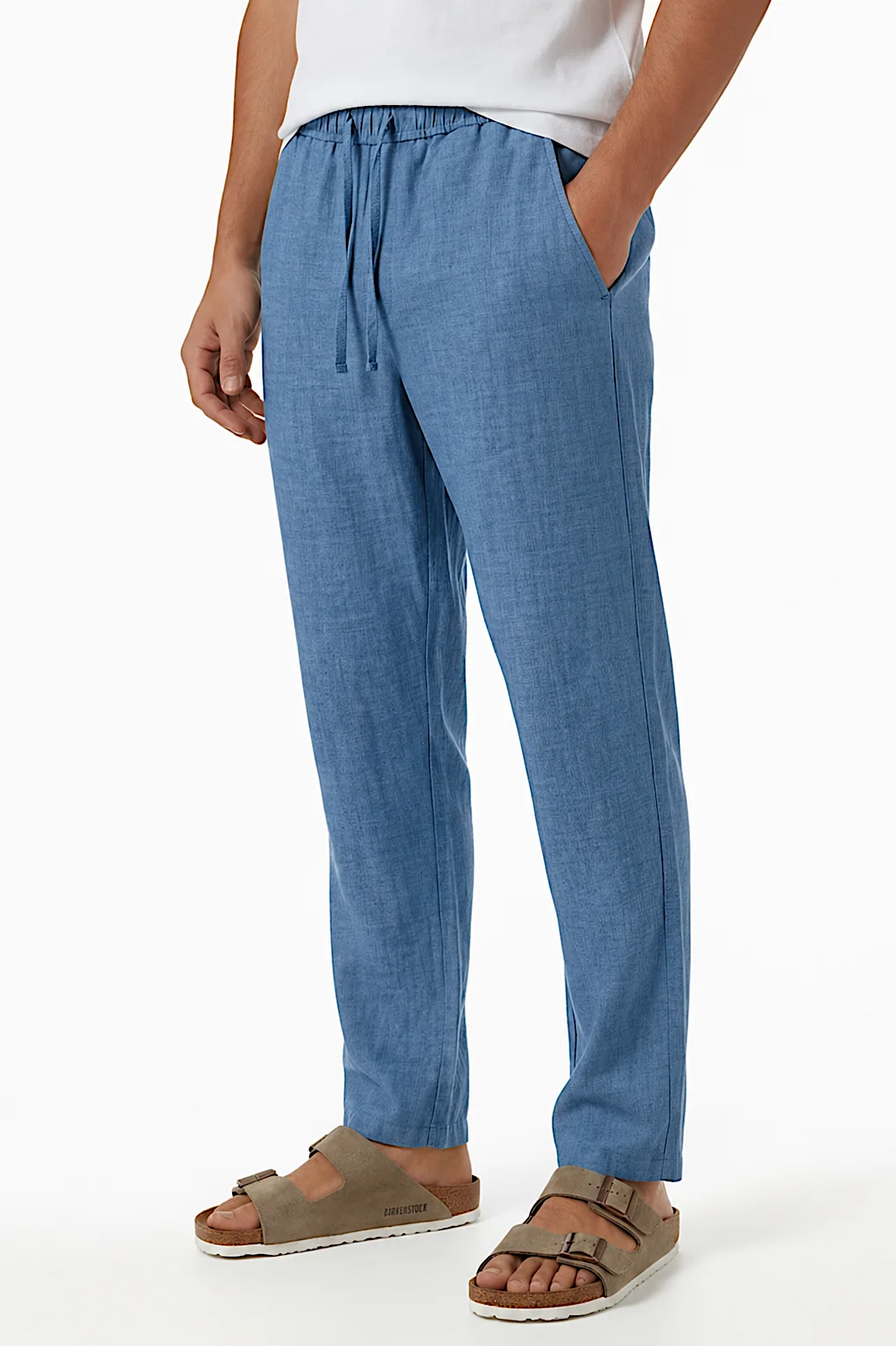 Pantalon Homme en Pur Lin Relaxed Fit