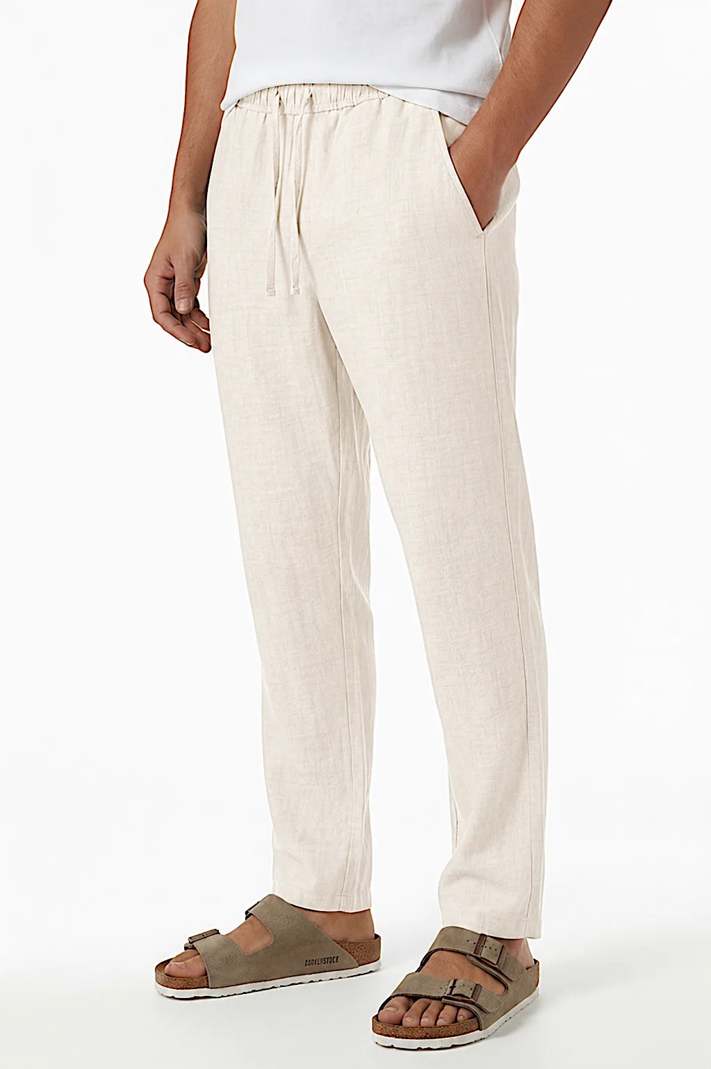 Pantalon Homme en Pur Lin Relaxed Fit