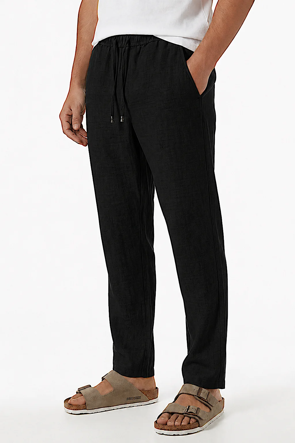 Pantalon Homme en Pur Lin Relaxed Fit