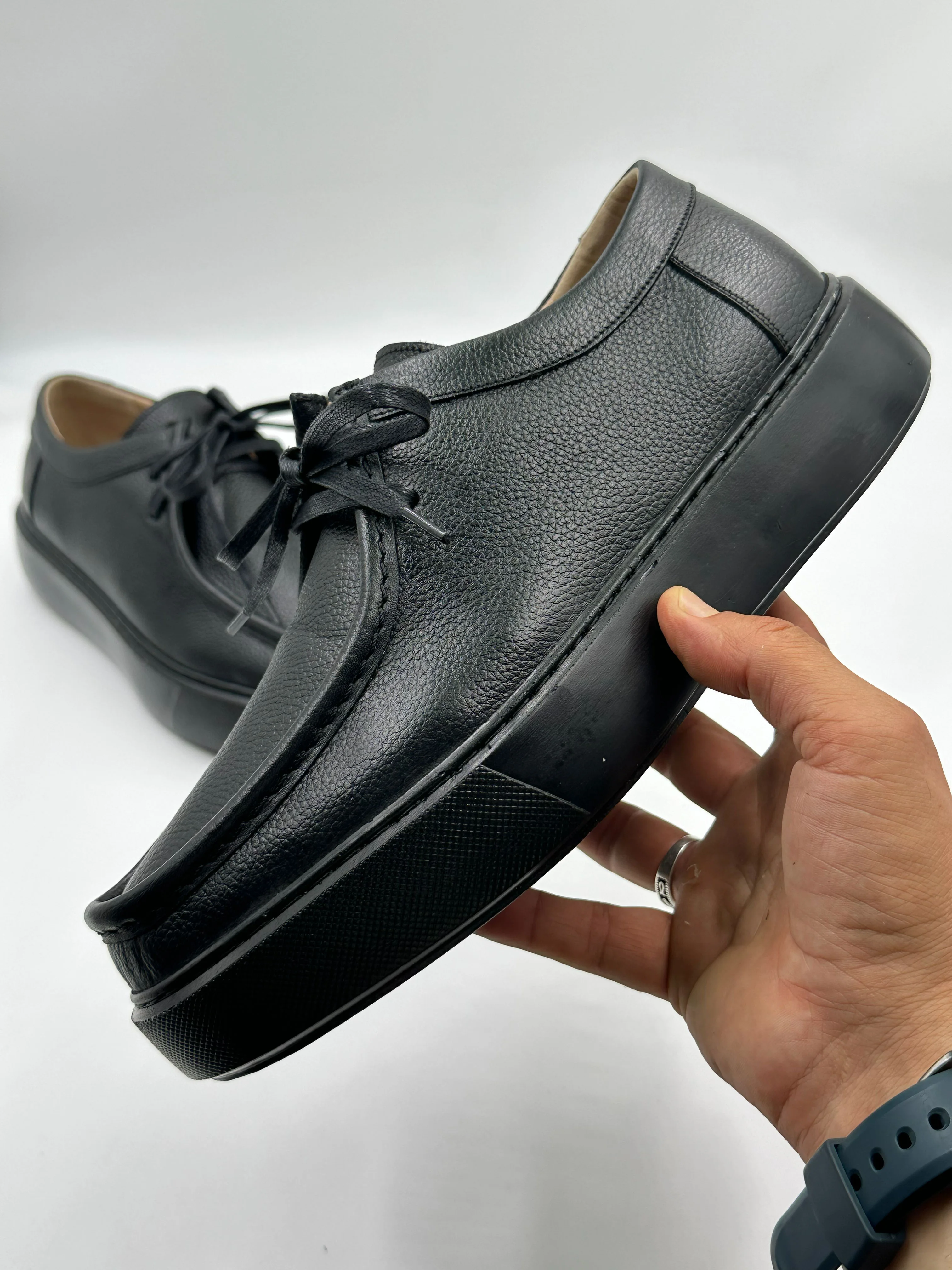 Derby Cuir Grainé Plateforme
