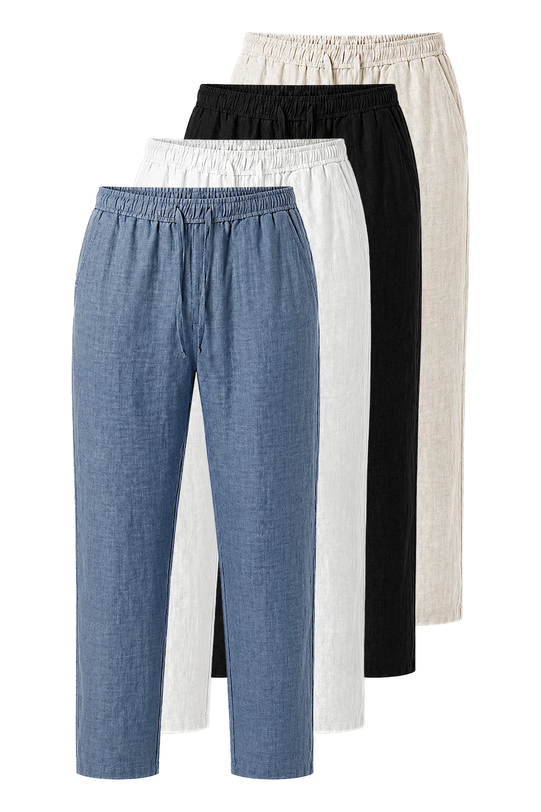Pantalon Homme en Pur Lin Relaxed Fit