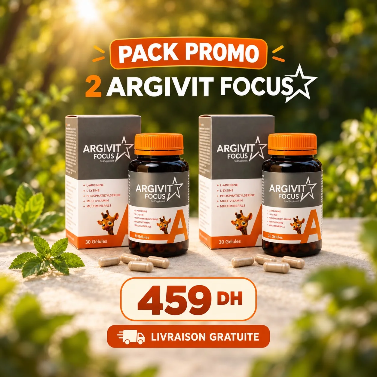🔥 PACK PROMO : 2 Argivit Focus 30 gellules