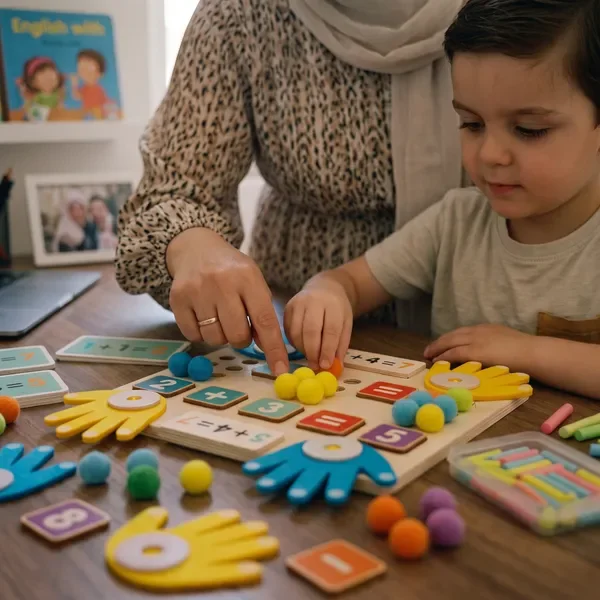 لوحة تعليم الحساب على الاصابع للاطفال