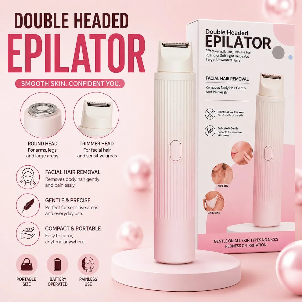 Double Headed Epilator  -  جهاز إزالة الشعر ذو الرأسين