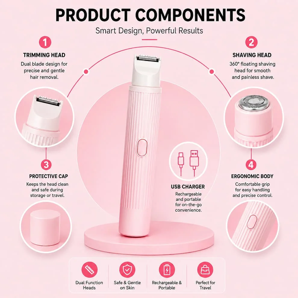 Double Headed Epilator  -  جهاز إزالة الشعر ذو الرأسين