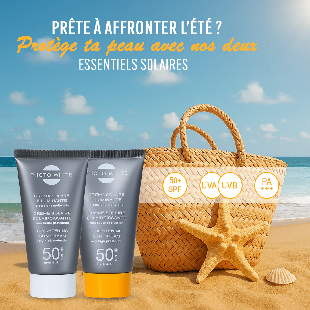 PHOTO - WHITE -                Crème Solaire Éclaircissante Spf50+ teintée  - 50ml