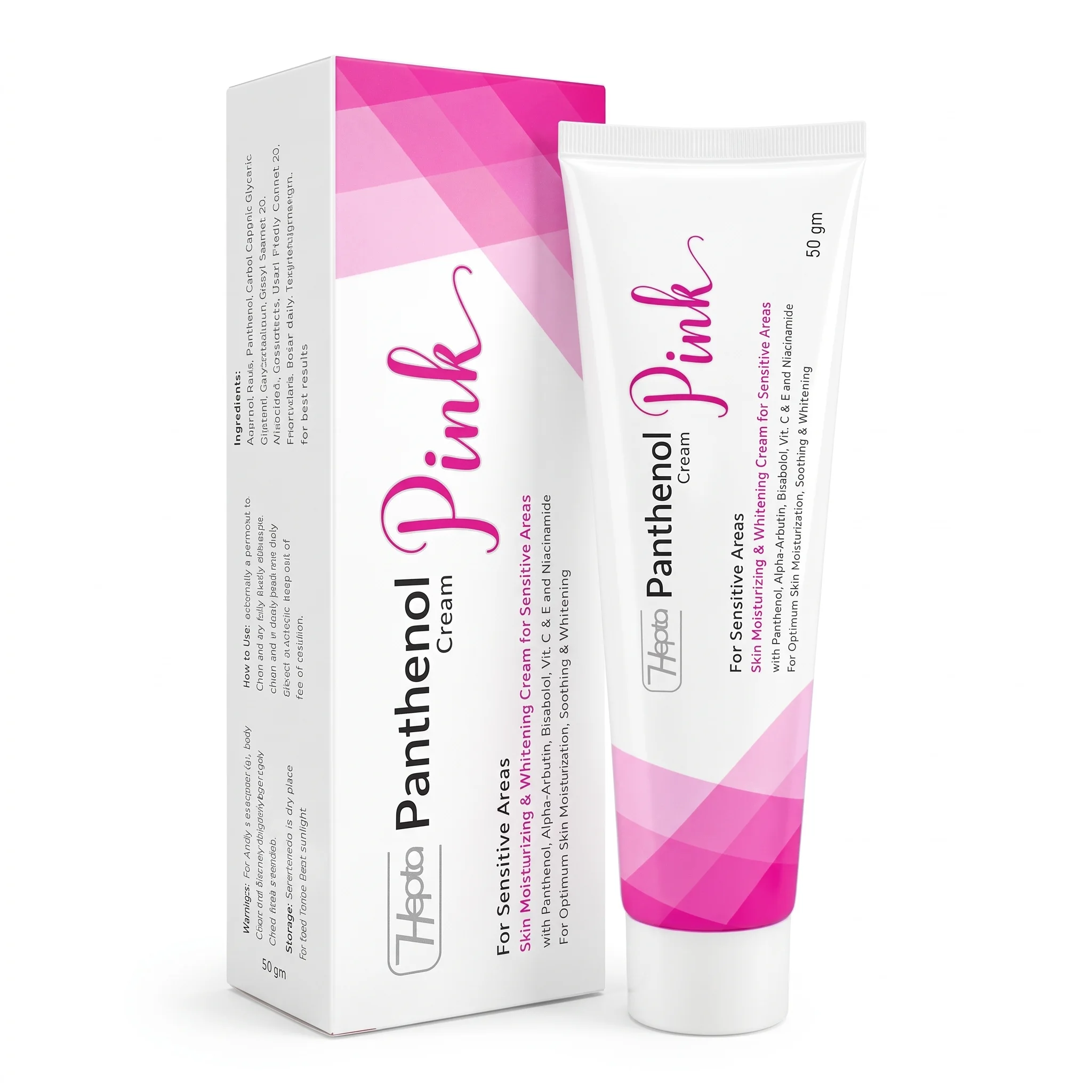 Pink Crème Panthenol pour Zones Sensibles – Hydratation et Soin Éclaircissant des Zones sensibles