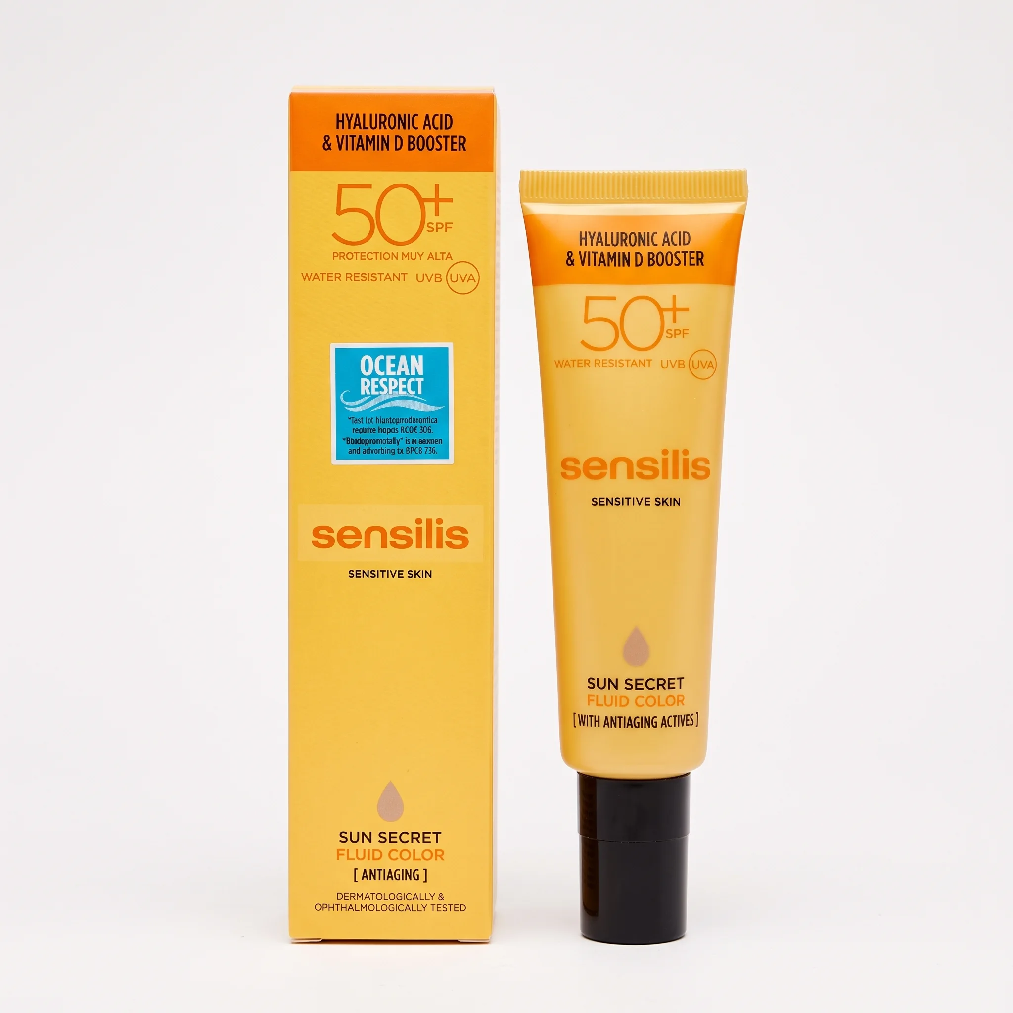 SENSILIS – Sun Secret Fluid Color Solaire Anti-Age Teinte SPF50+ – 50ml