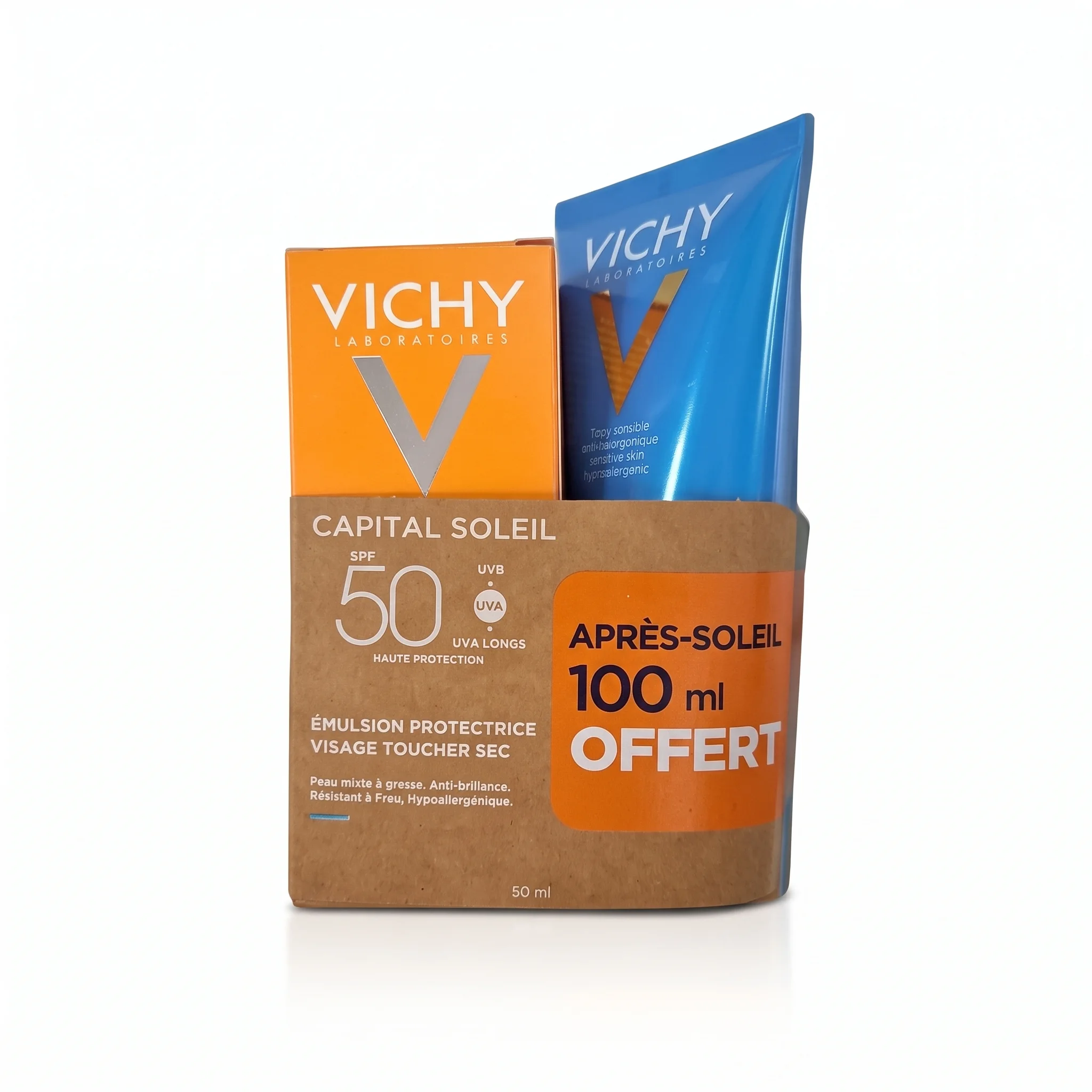 Vichy Capital Soleil Crème Oncteuse 50ml+ Après soleil 100ml Pack