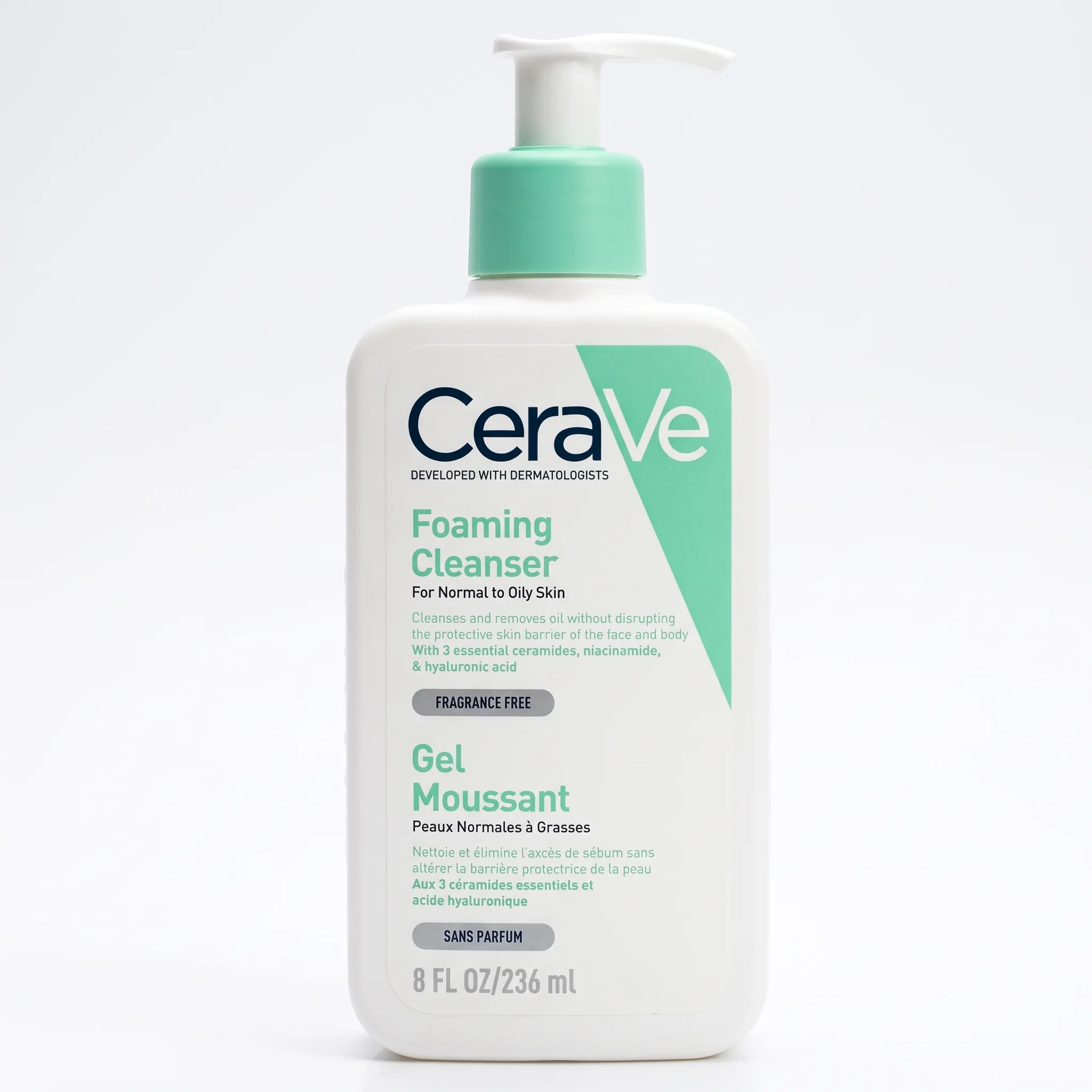 CERAVE – Gel Moussant Nettoyant Peau Normale a Grasse – 236ml