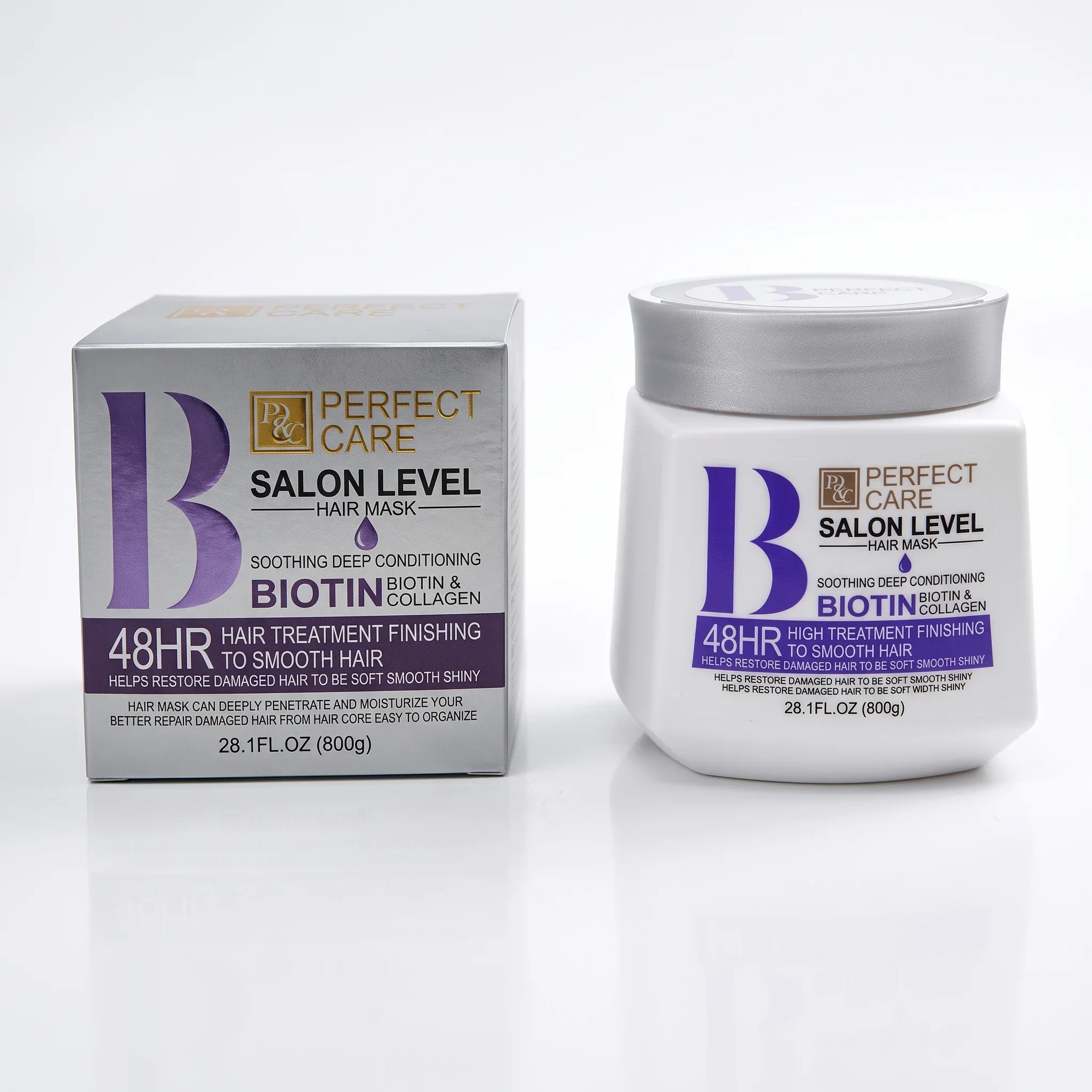 Masque Capillaire Biotine, Collagène & Kératine — 800 g
