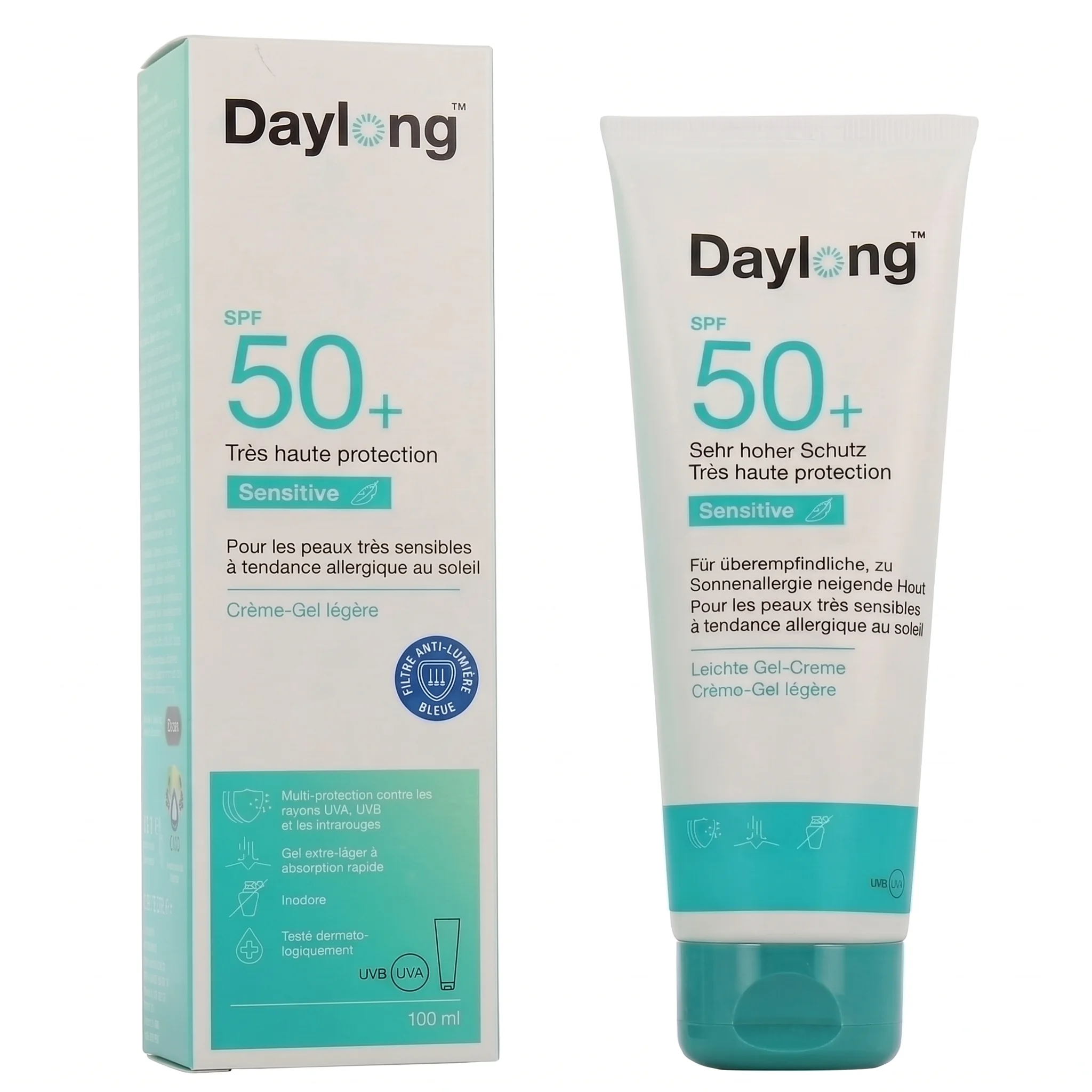 DAYLONG – Sensitive Gel-Fluide Leger SPF50+ Protection Solaire – 100ml –