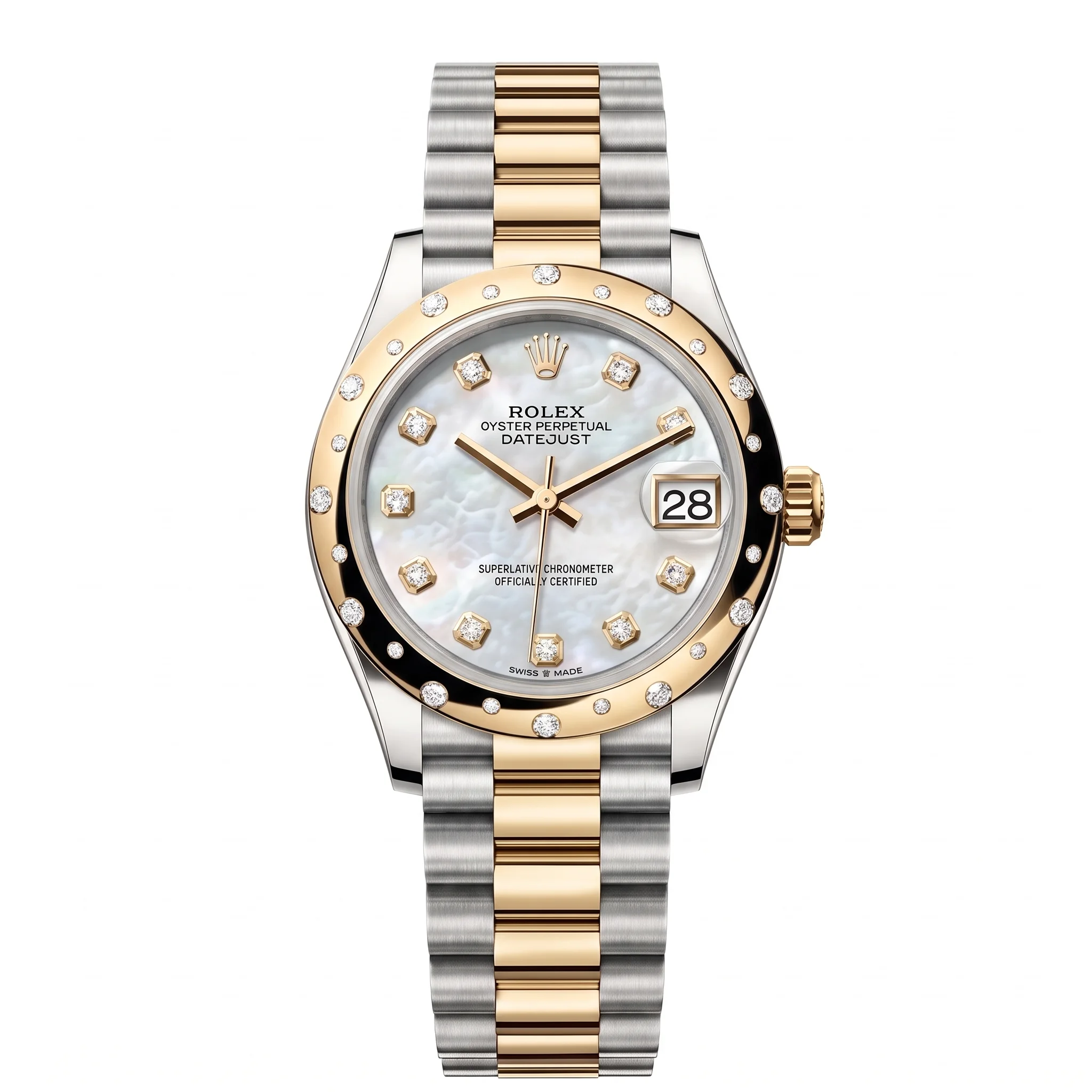 Rolex Datejust 31 278343RBR-0028 – Montre Femme  Bicolore à Cadran Nacré Sertie