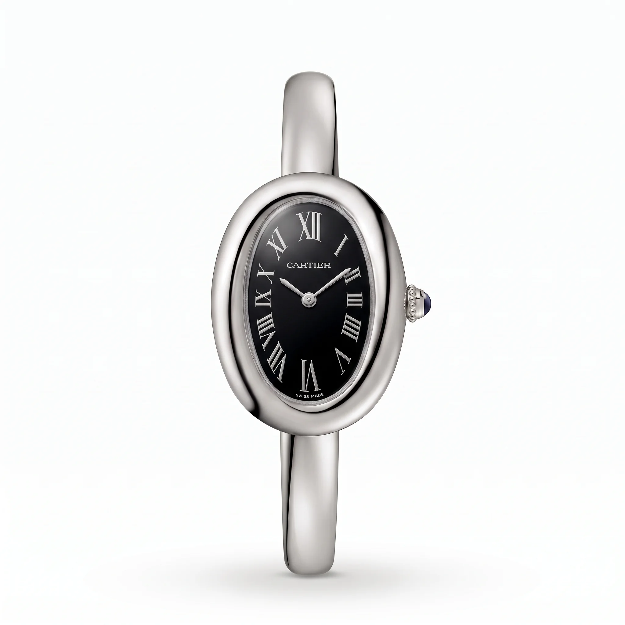 Cartier Baignoire WGBA0022 – Montre Femme en Or Blanc 18K (750/1000), Cadran Noir Intense