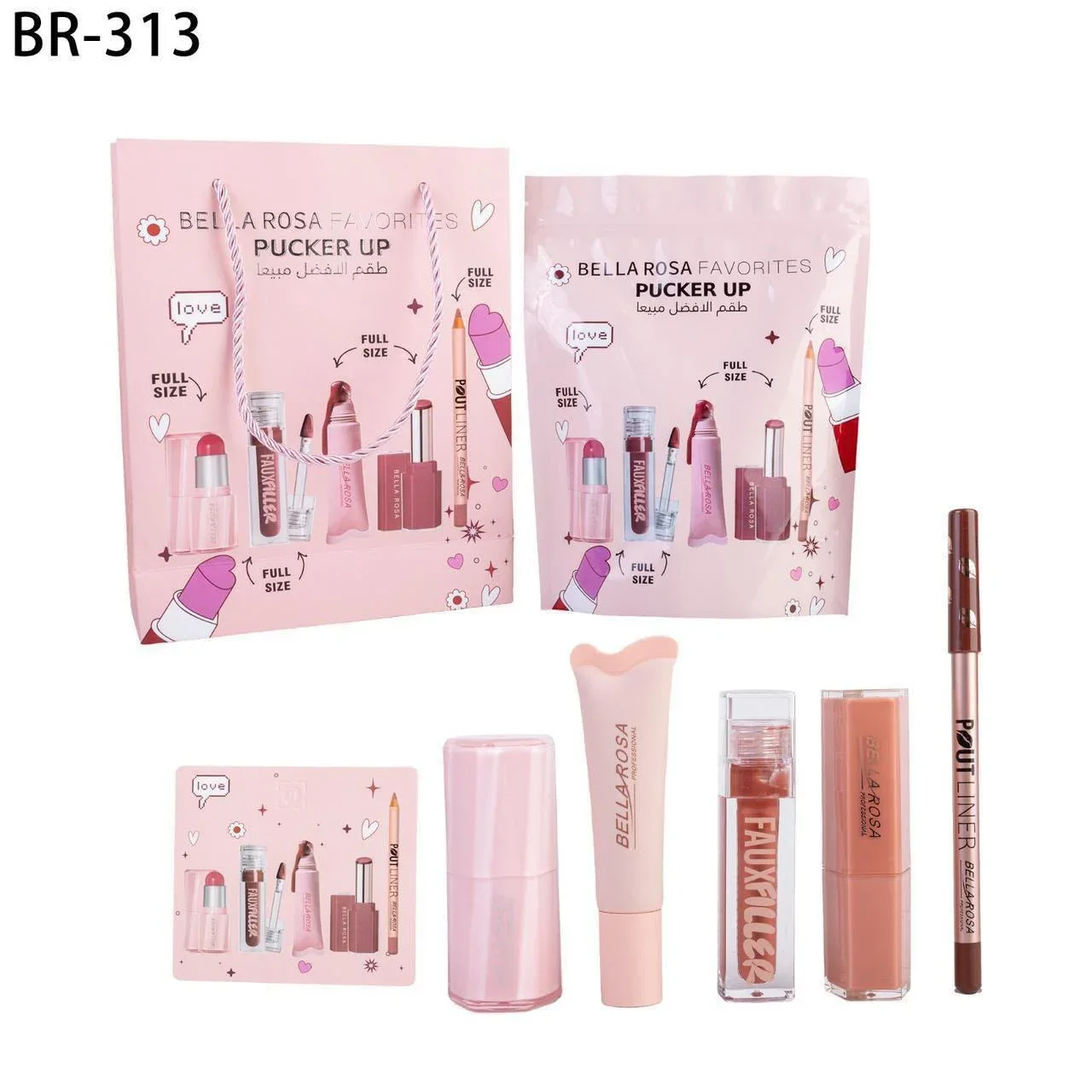 Pack à lèvres Bella Rosa "Favorites Pucker Up" (BR-313)
