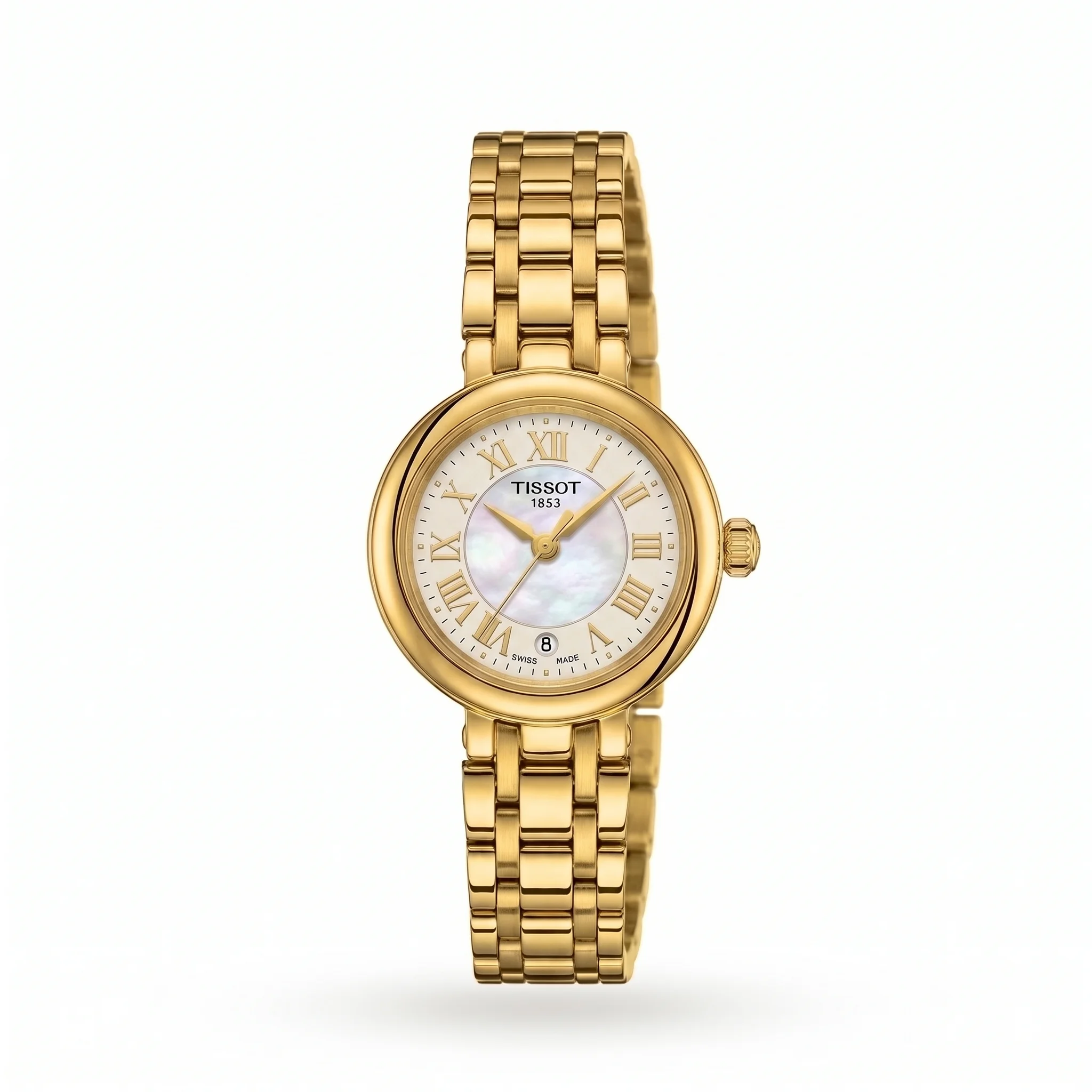 Tissot Désir T152.010.33.118.00 – Montre Femme Dorée à Cadran Nacré