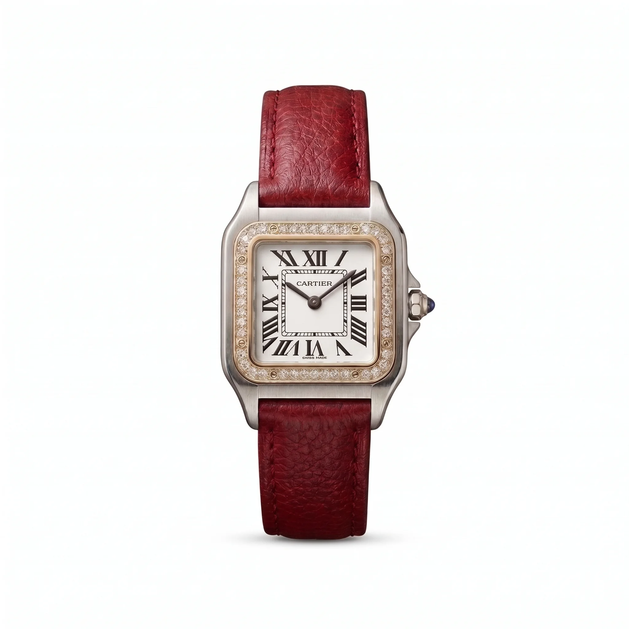Cartier Santos-Dumont Petit Modèle WJSA0017 – Montre Femme en Or Rose Sertie