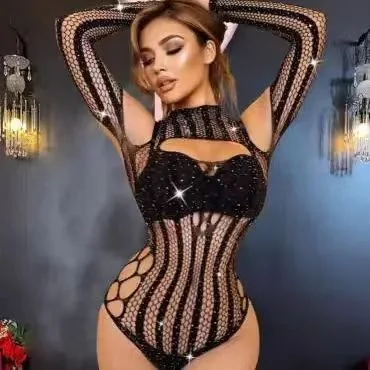 Combinaison résille sexy pour femme, lingerie érotique transparente pour femme mature, robe de lingerie sexy pour femme adulte, bodystocking sans entrejambe