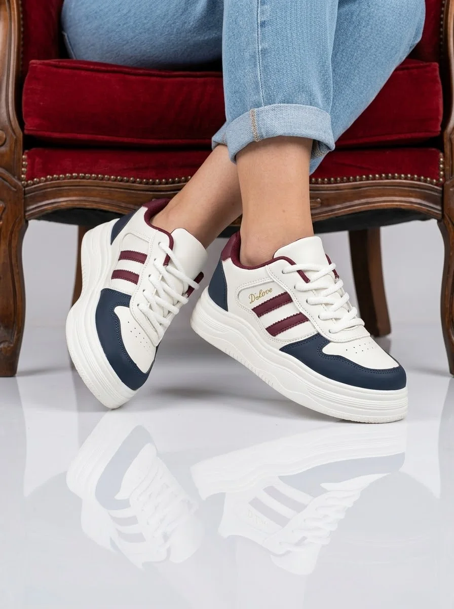 Baskets - Grenat/Bleu - AZ-1642