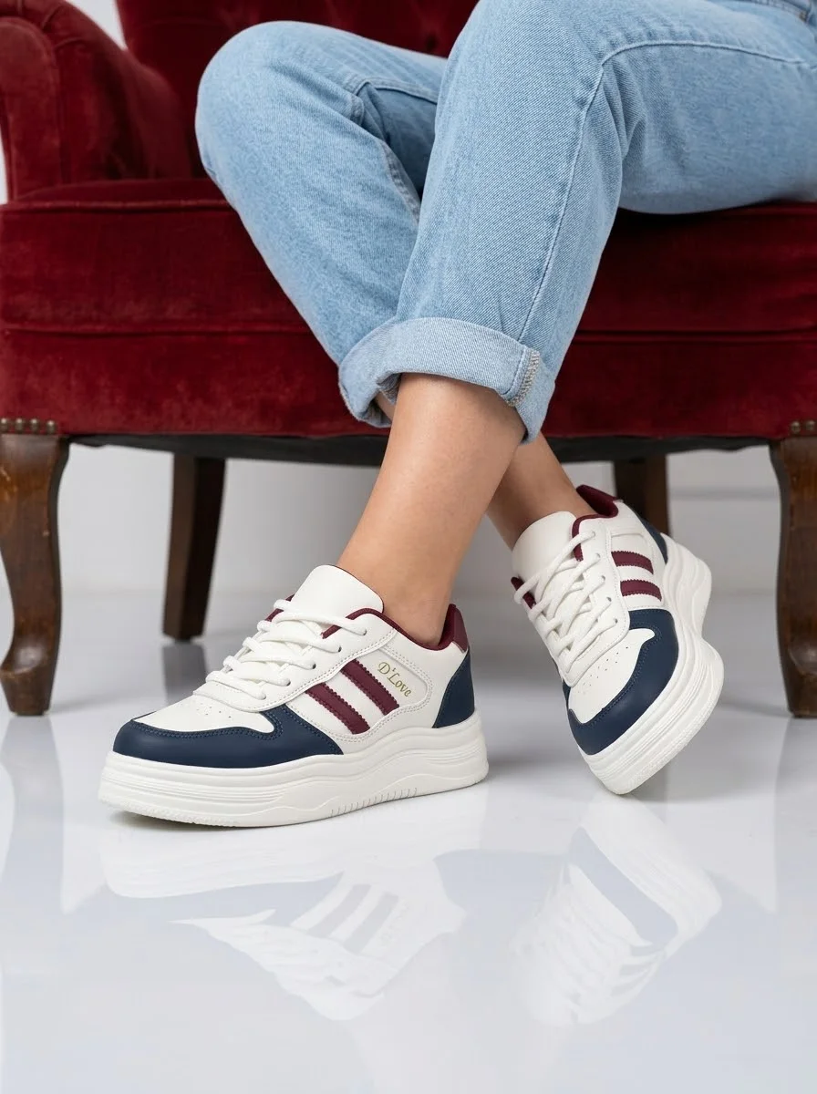 Baskets - Grenat/Bleu - AZ-1642