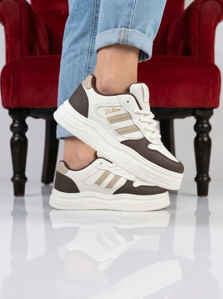 Baskets - Marron/Beige - AZ-1642